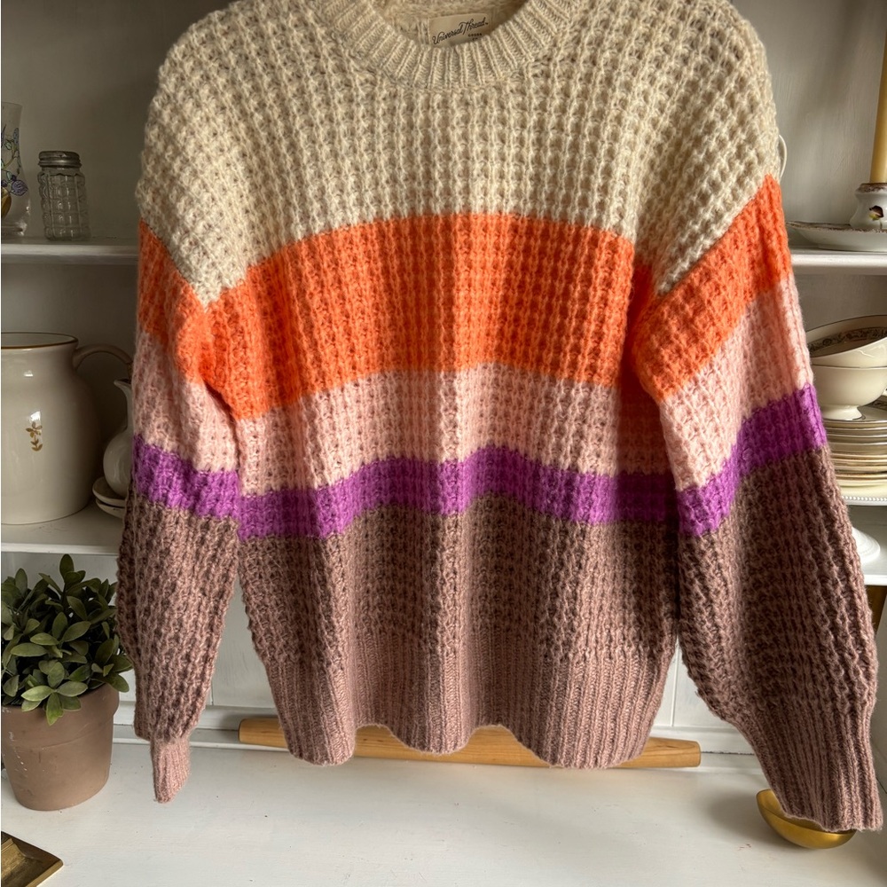 Universal Thread Multicolor Striped Sweater - image 1